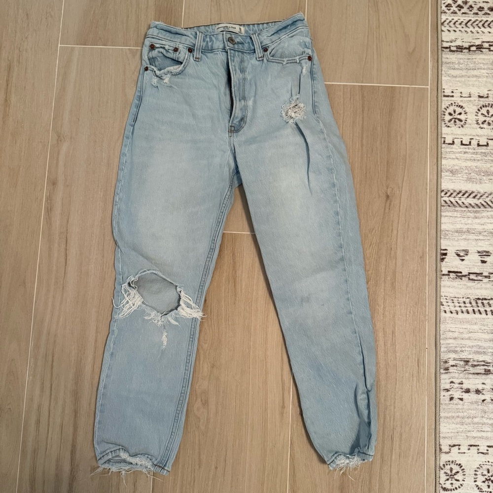 A&F high rise mom jean